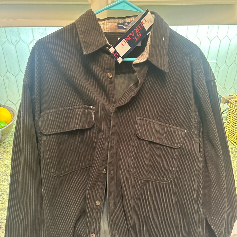 St. Durand green corduroy button down. Never been worn with tags
